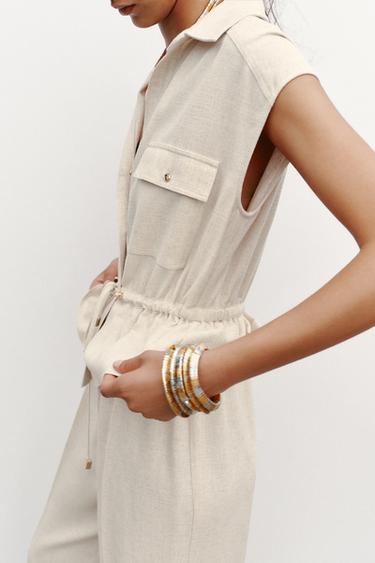 Zara PACK OF ELASTIC BRACELETS - Golden - Image 0