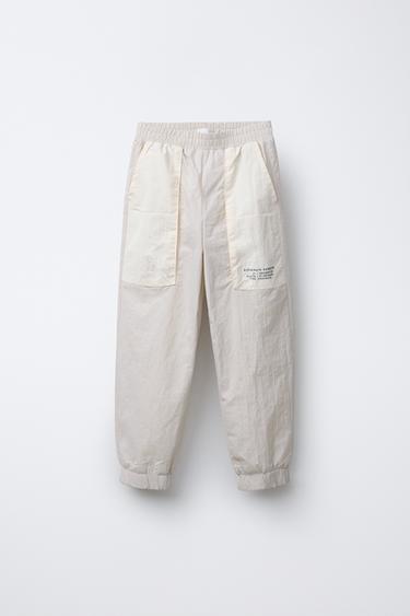CONTRAST TECHNICAL JOGGERS - Light ecru by Zara