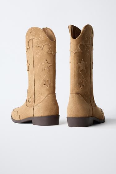 BOTTES COW-BOY ÉTOILES - Marron de Zara - Image 5
