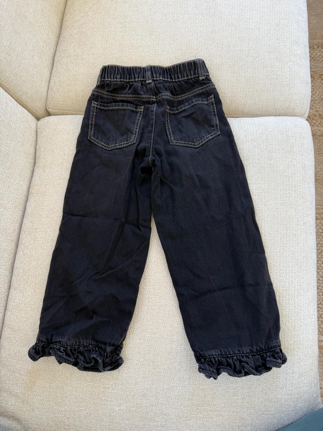 RUFFLED HEM CULOTTE JEANS - Image 8