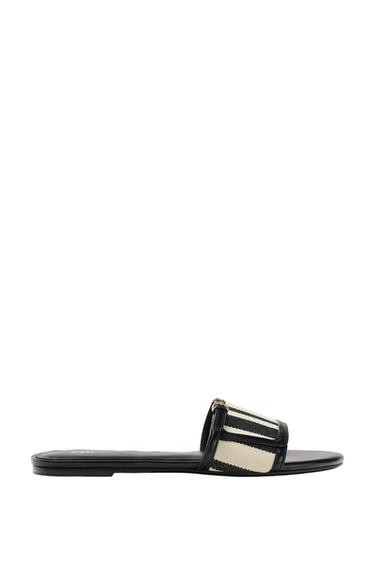 PRINTED FLAT SANDALS - Multicoloured by Zara