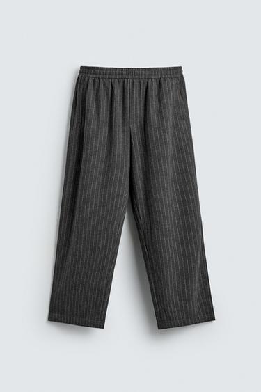 STRIPED BAGGY FIT TROUSERS - Stripes by Zara