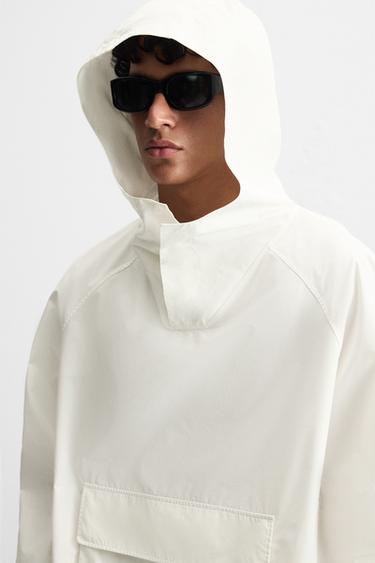 HOODED OVERSHIRT - Ecru by Zara - Image 4