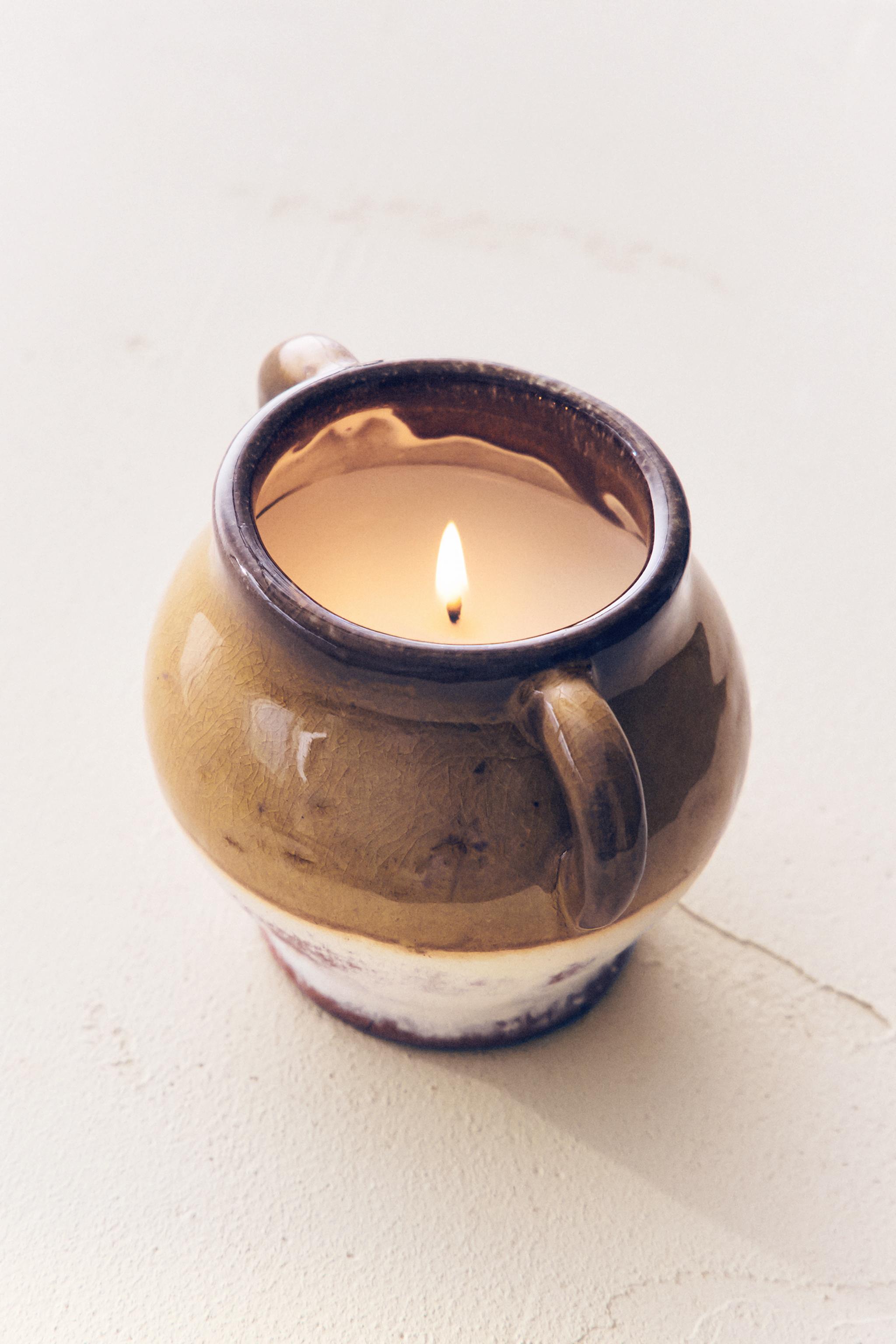 (170 G) CORFU DREAMS SCENTED CANDLE — Light blue