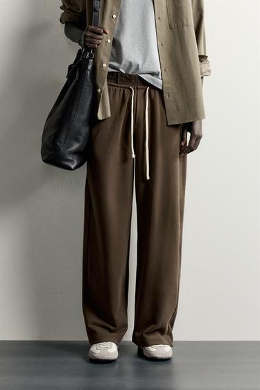 COLORBLOCK RELAXED FIT PANTS — Dark brown 2