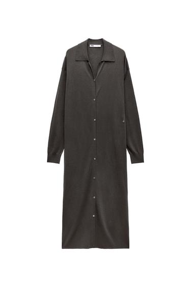 KNIT DRESS WITH SIDE BUTTONS