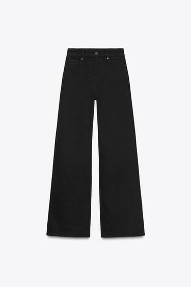 ДЖИНСЫ WIDE LEG С ВЫСОКОЙ ПОСАДКОЙ — ZW COLLECTION — ЧЕРНЫЙ от Zara