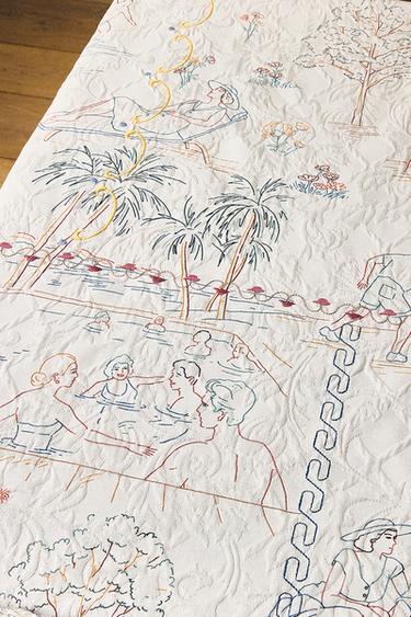 MANTEL ALGODÓN TOILE DE JOUY - Crudo de Zara