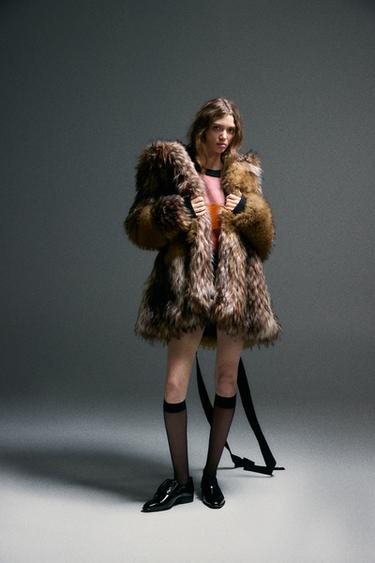FAUX FUR PATCHWORK COAT HARRY LAMBERT FOR ZARA X DISNEY - 777 by Zara