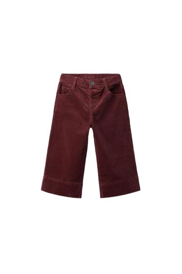 PANTALÓN MARINE VELVET  - Burdeos de Zara