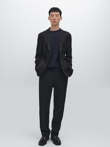 Zara Wool blend suit blazer - Navy blue