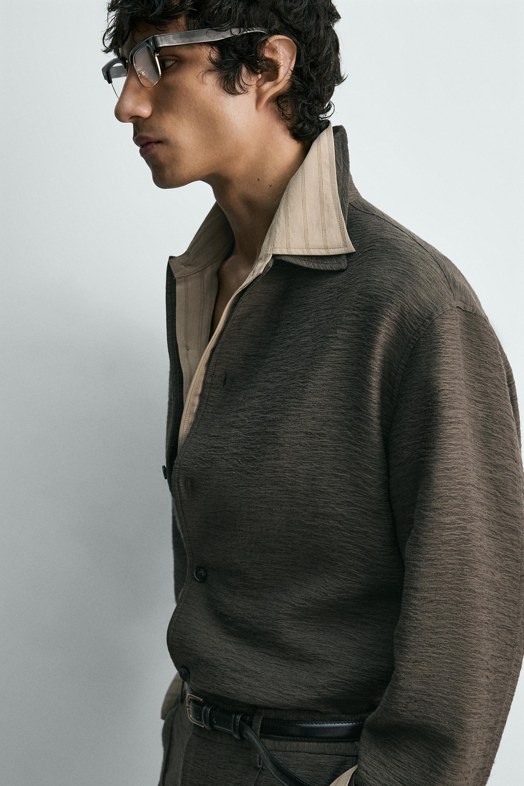FLUID TEXTURED OVERSHIRT