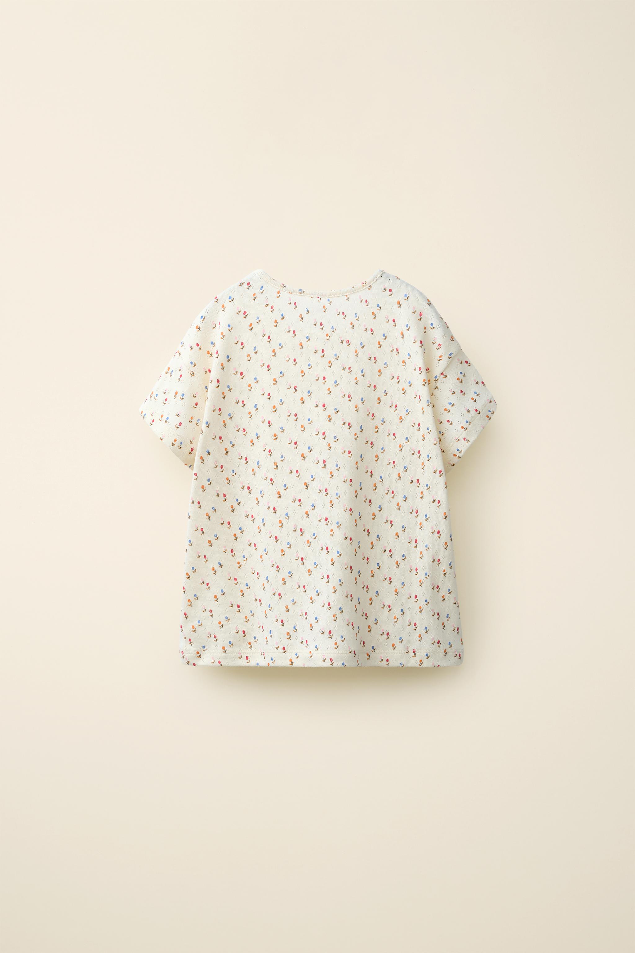 POINTELLE TULIP T-SHIRT CREATED BY CARAMEL LONDON X ZARA — Printed