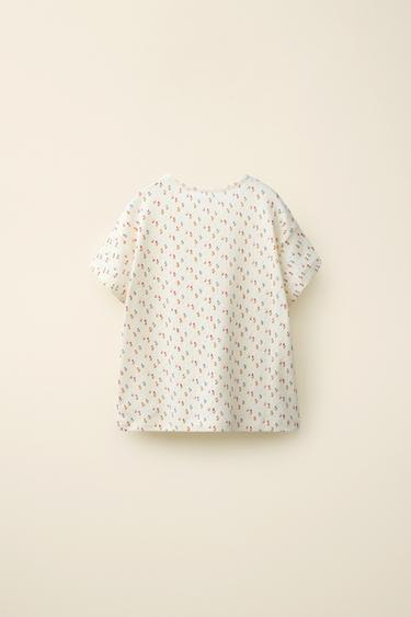 T-SHIRT POINTELLE TULIPES CRÉÉ PAR CARAMEL LONDON X ZARA - Imprimée de Zara - Image 1