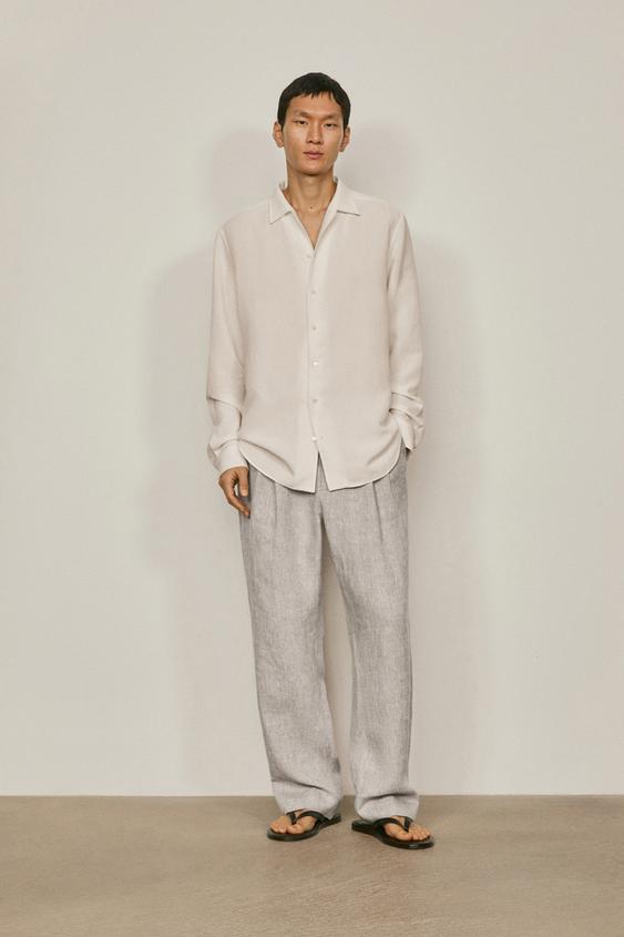 Linen blend shirt - LIMITED EDITION from Zara - $180