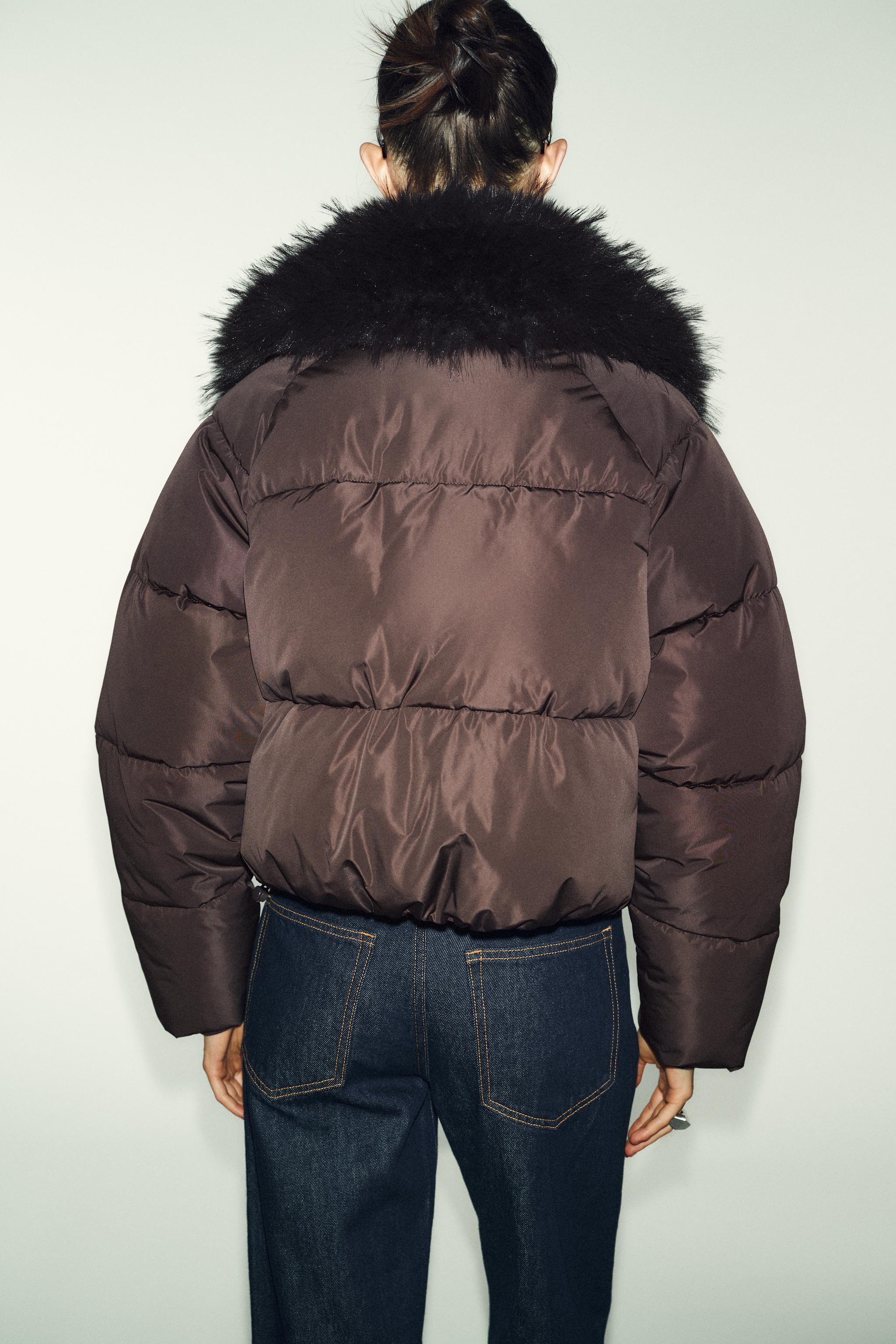 BLOUSON BOMBER MATELASSÉ À REVERS EFFET FOURRURE