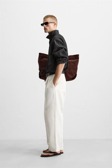 DENIM SHIRT WITH POCKETS - Black by Zara - Image 4