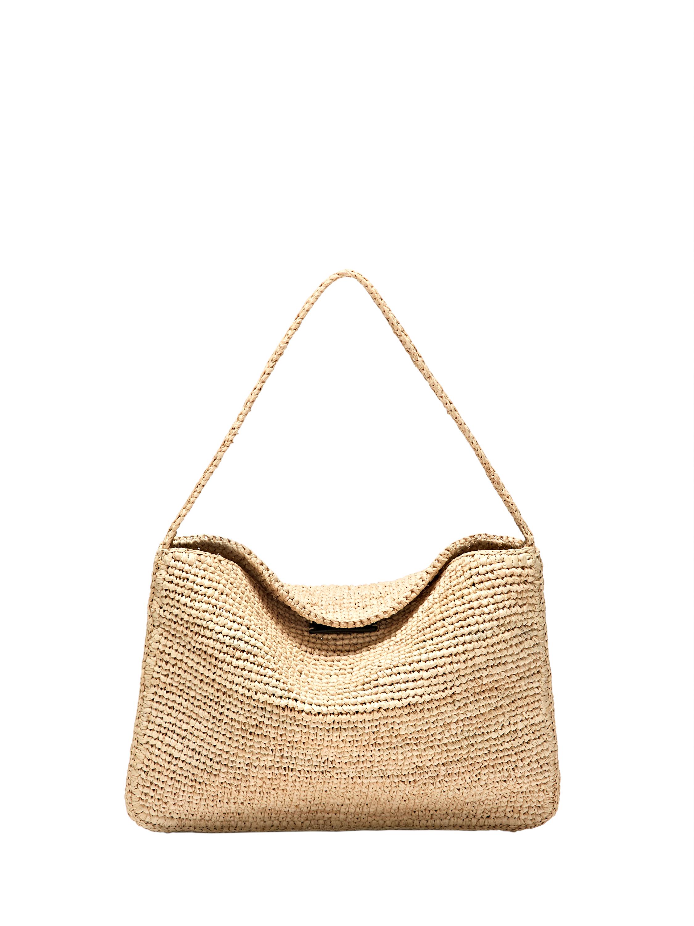 Small raffia shoulder bag