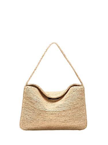 Zara Small raffia shoulder bag - Light beige