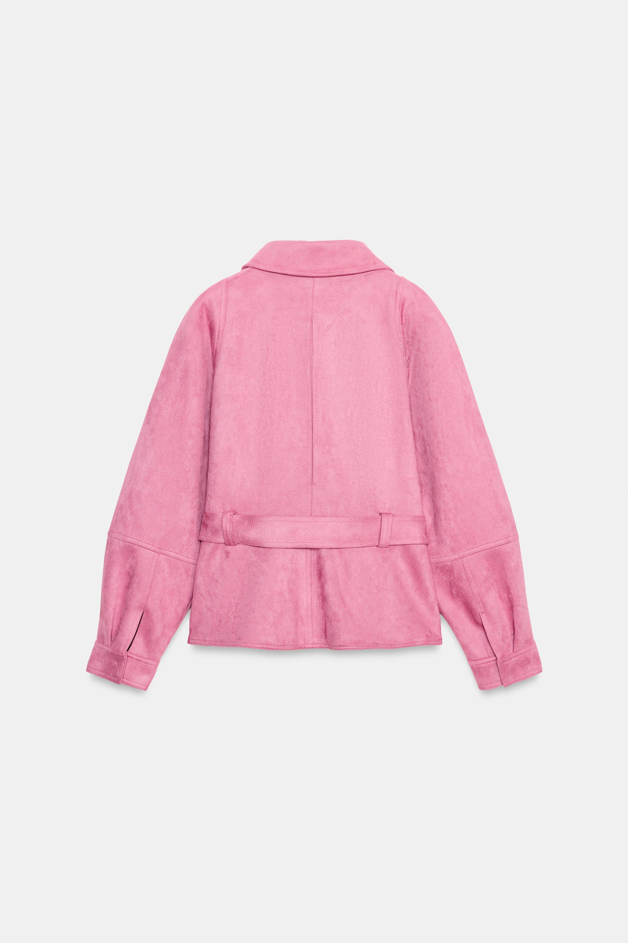 BLOUSON EFFET DAIM AVEC CEINTURE