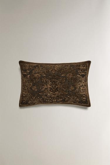 JACQUARD CHENILLE CUSHION COVER - Khaki by Zara - Image 2