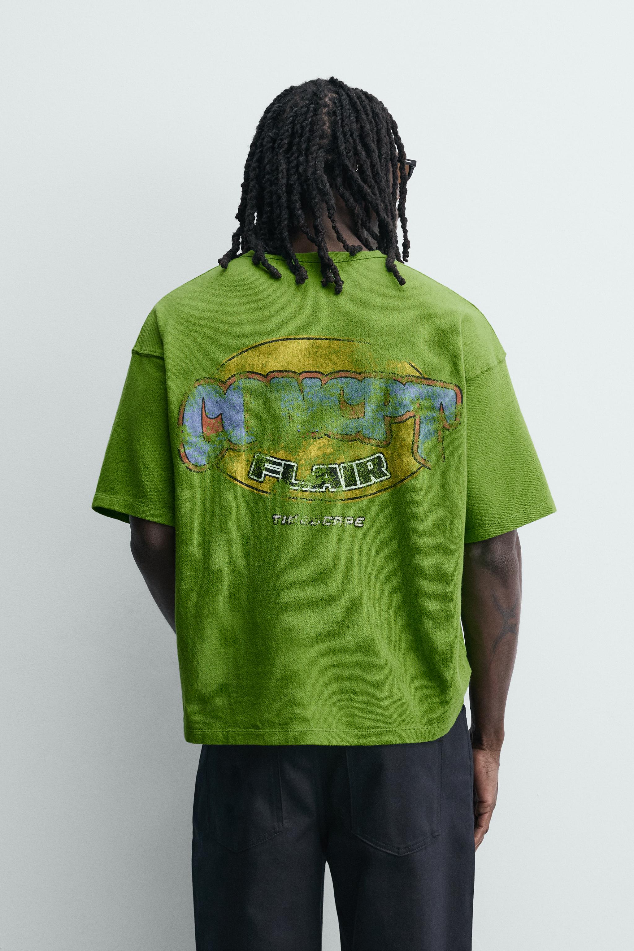 T-SHIRT RELAXED FIT À IMPRIMÉS DÉLAVÉS