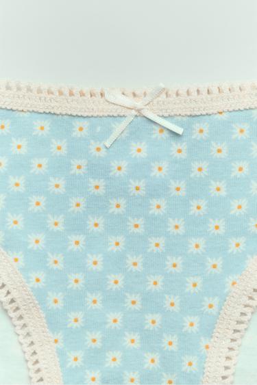 AGES 6-14/ PACK OF SIX DAISY BRIEFS - Multicoloured by Zara