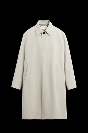 Zara RELAXED FIT MANTECO TRENCH COAT - Beige - Image 0