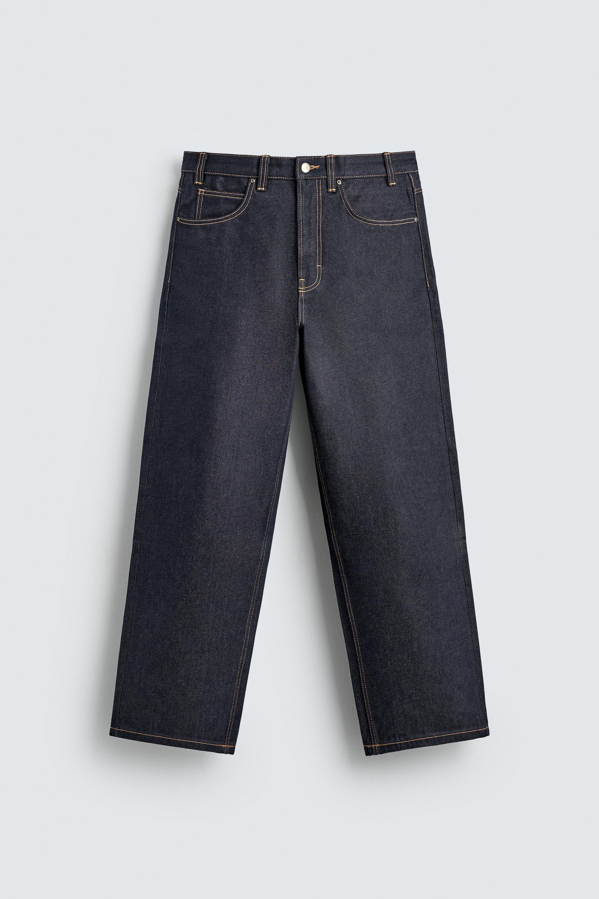 BAGGY FIT JEANS WITH TOPSTITCHING