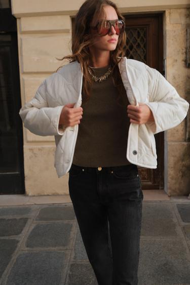 VESTE REMBOURRÉE - Écru de Zara - Image 3