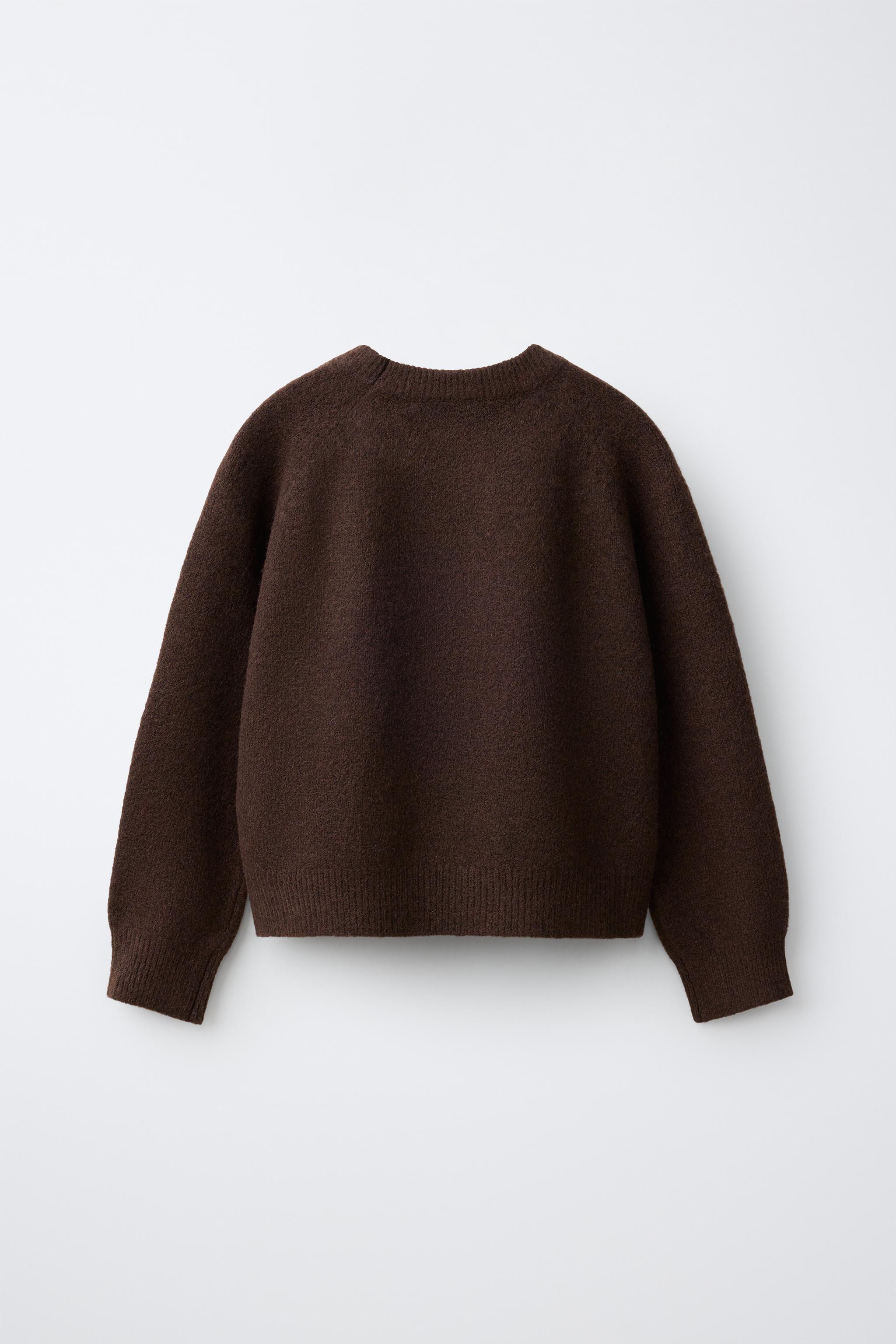 BASIC KNIT JUMPER — Brown