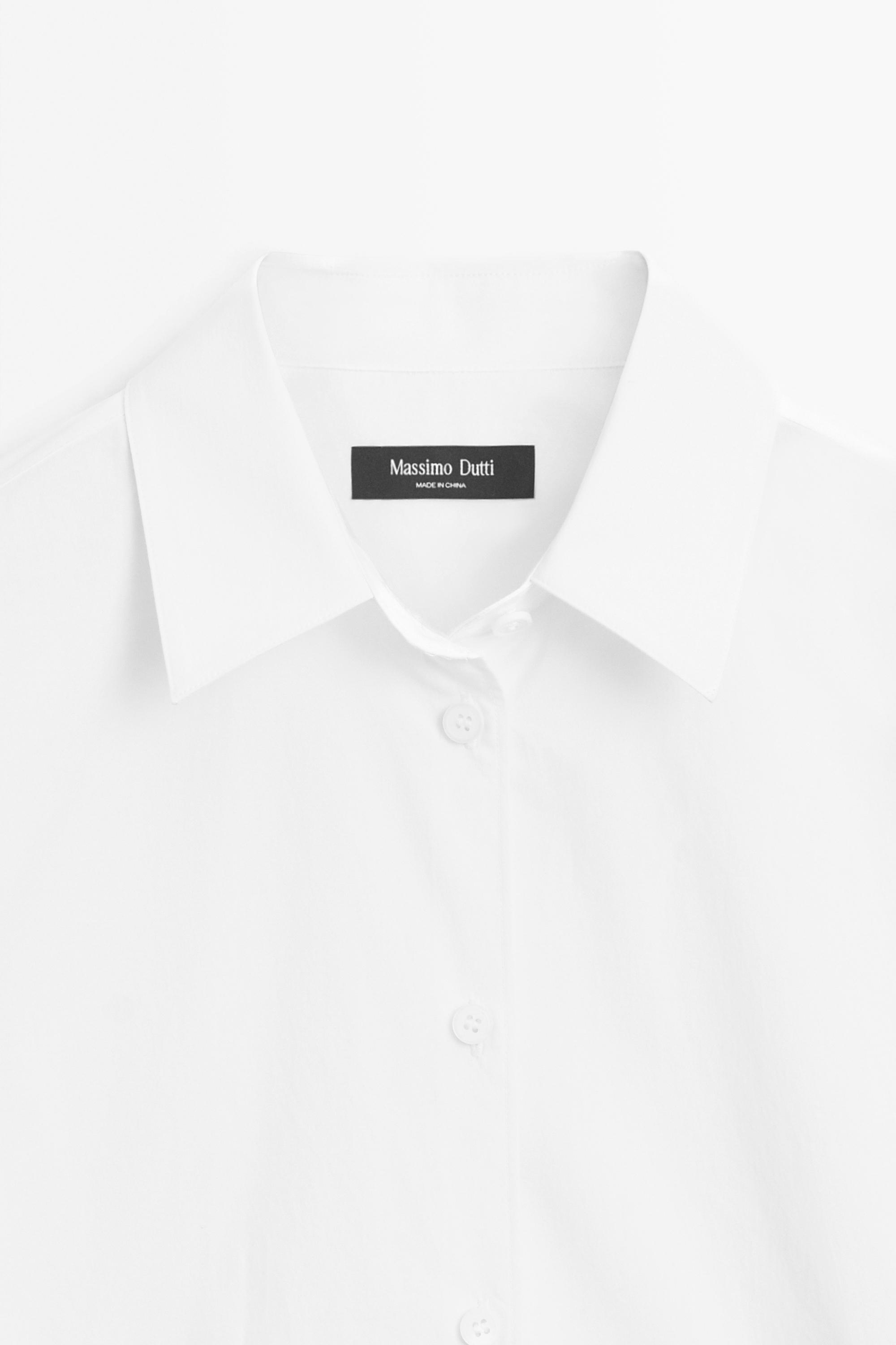 Chemise en popeline 100 % coton