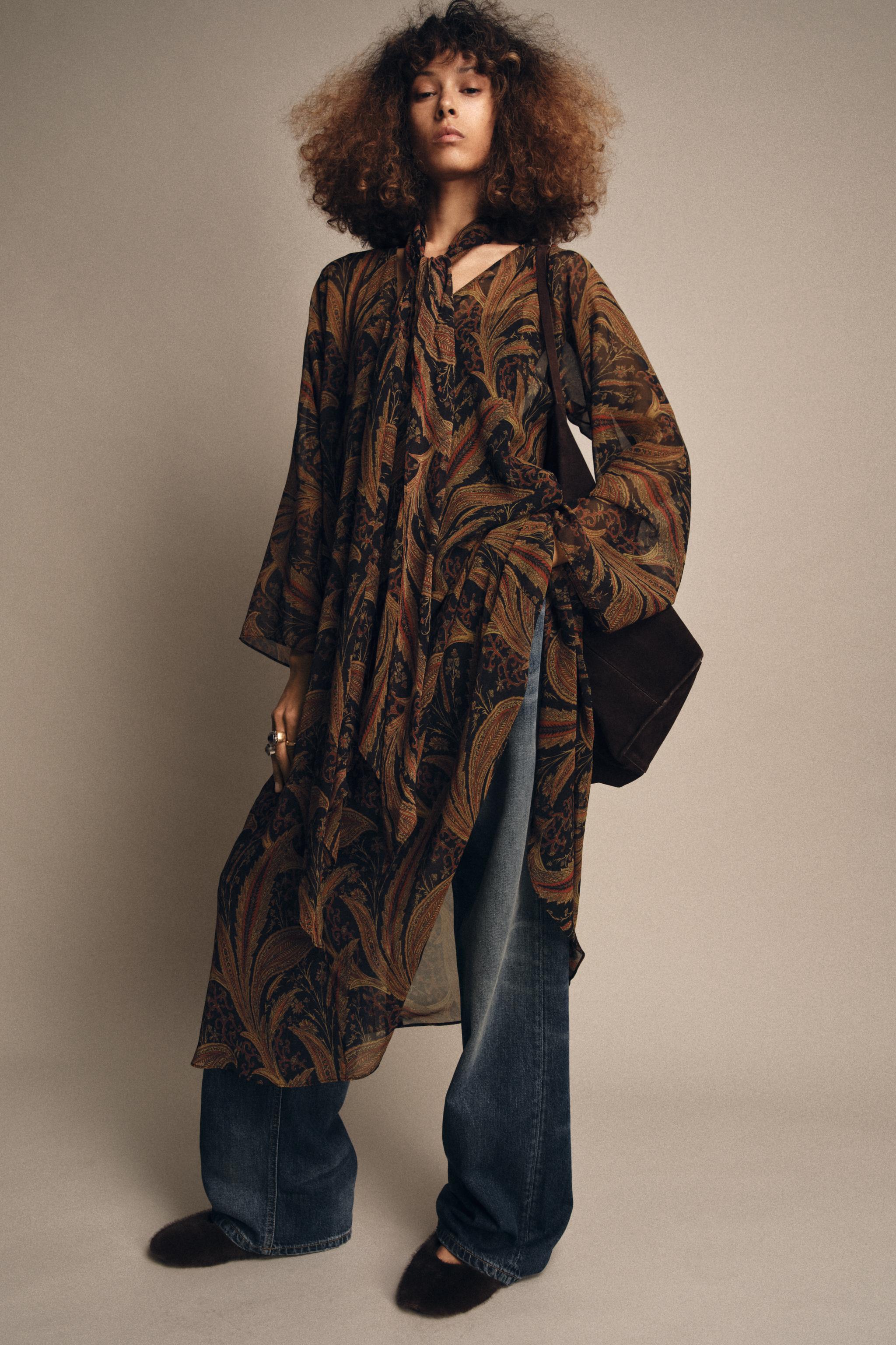 るる SUKIENKA Z CHUSTĄ W Paisley ZW COLLECTION - Wielokolorowy