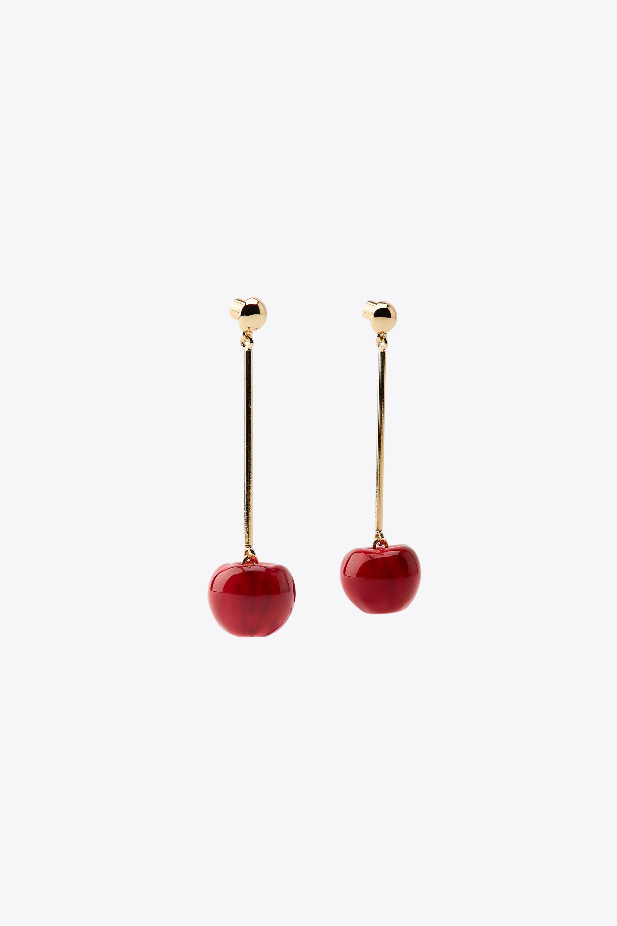 メタルチェリーピアス - レッド | ZARA Japan / 日本