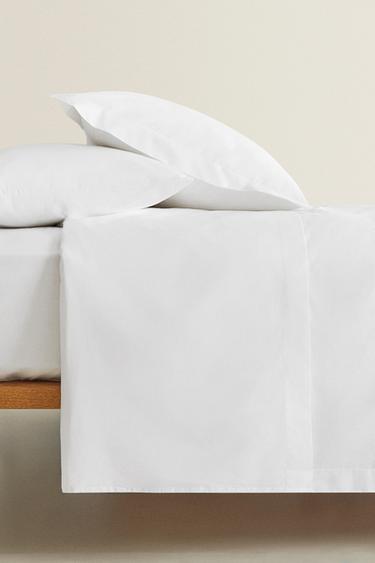 (500 FILS) DRAP-HOUSSE PERCALE DE COTON | 40 CM DE HAUT - Blanc de Zara - Image 5