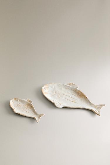 FISH-SHAPED TRAY - Ecru by Zara - Image 1