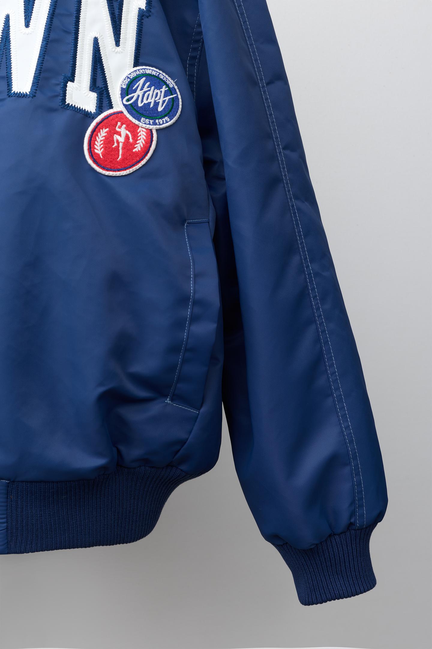 Детская куртка Zara Water-Repellent Varsity Bomber, цвет: Синий — фото 7