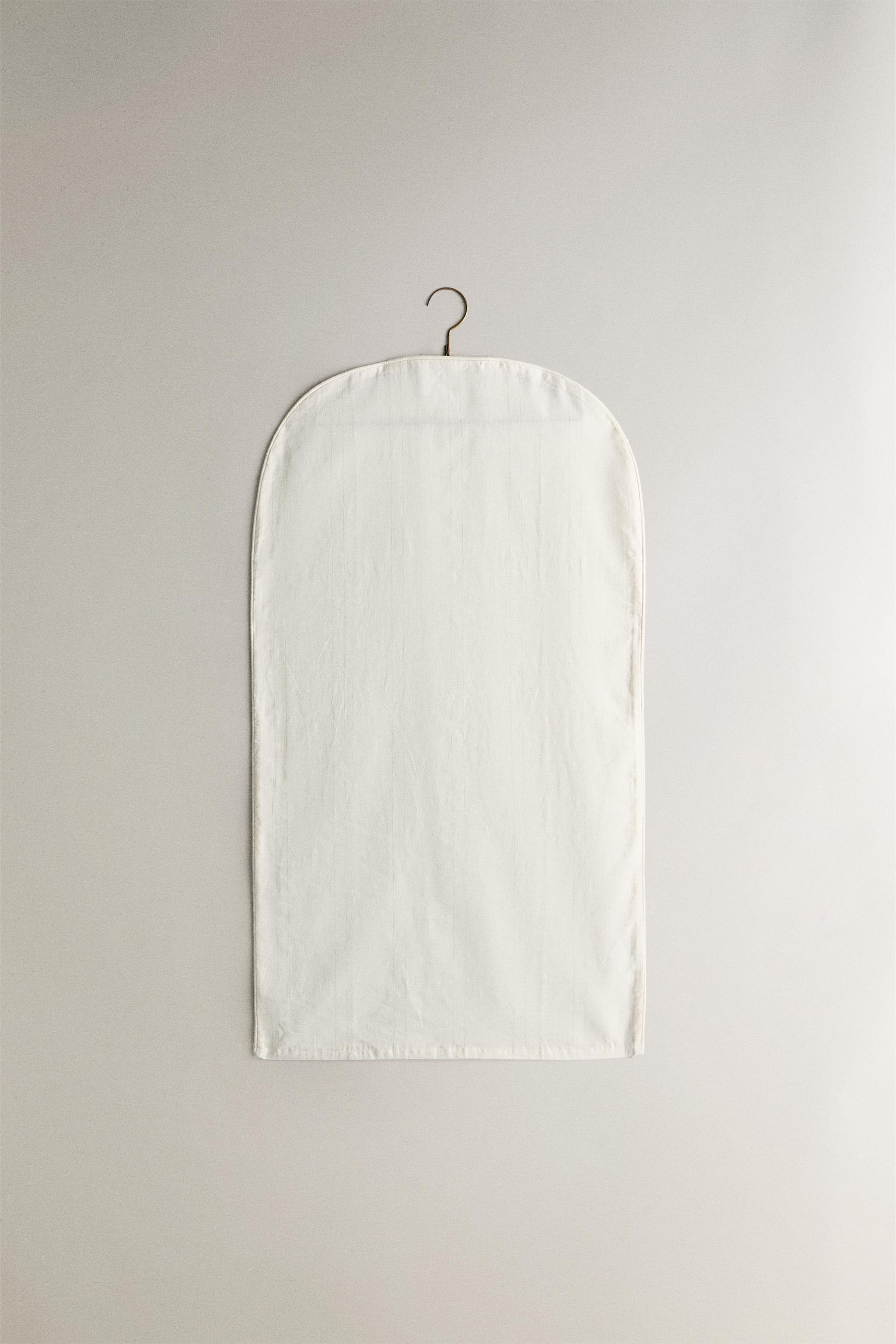 SMALL LINEN AND COTTON WARDROBE COVER (PACK OF 2) — Light beige