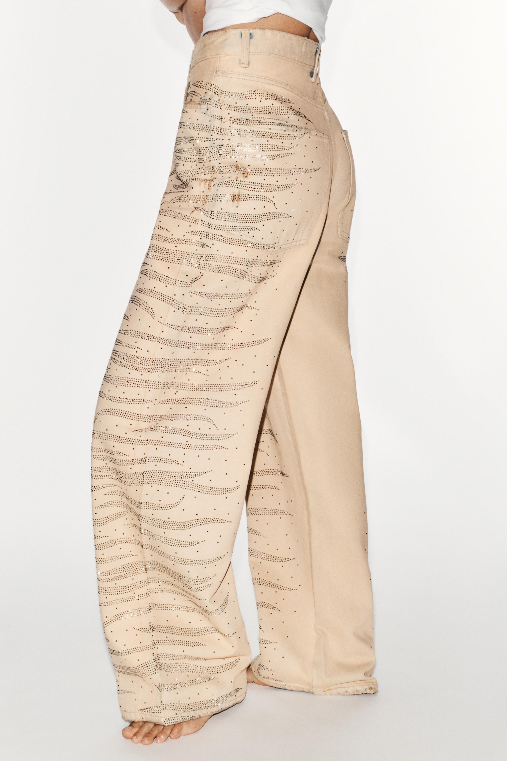 JEANS BAGGY TRF TAILLE MOYENNE BRILLANTS