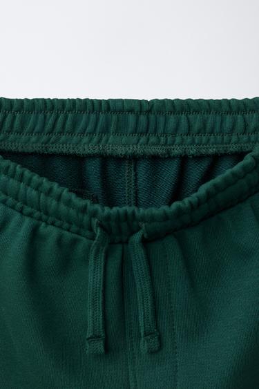 SHORT DE JOGGING VARSITY - Vert foncé de Zara - Image 2