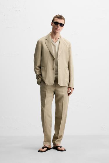 BLAZER LAVADA TRAJE - Beige de Zara - Imagen 0