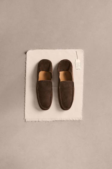 Zara LIMITED EDITION LEATHER LOAFERS - Brown - Image 0