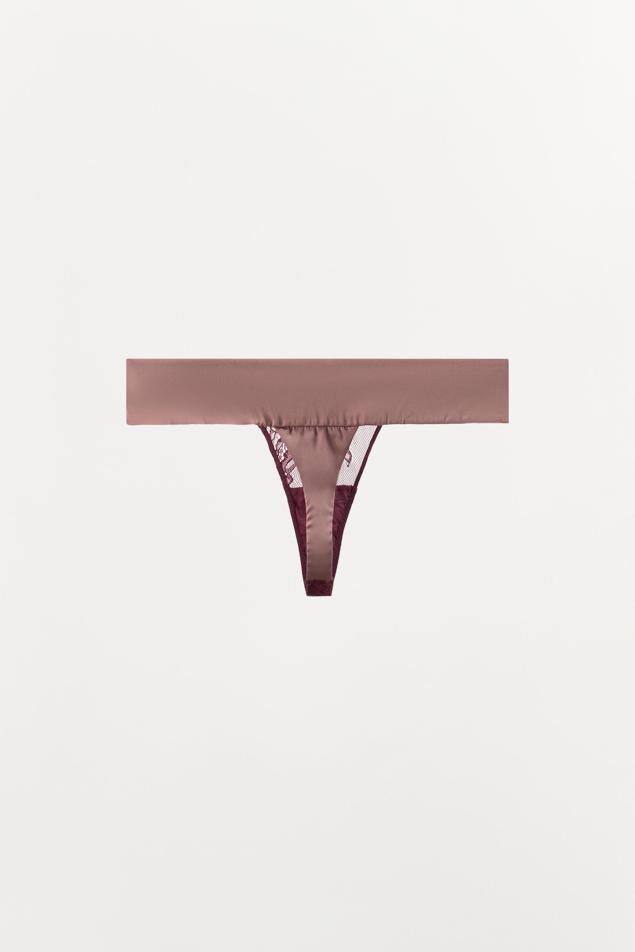 COMBINATION LACE THONG