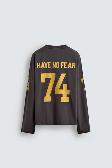 NUMBER PRINT T-SHIRT - Blue / Steel by Zara - Image 6