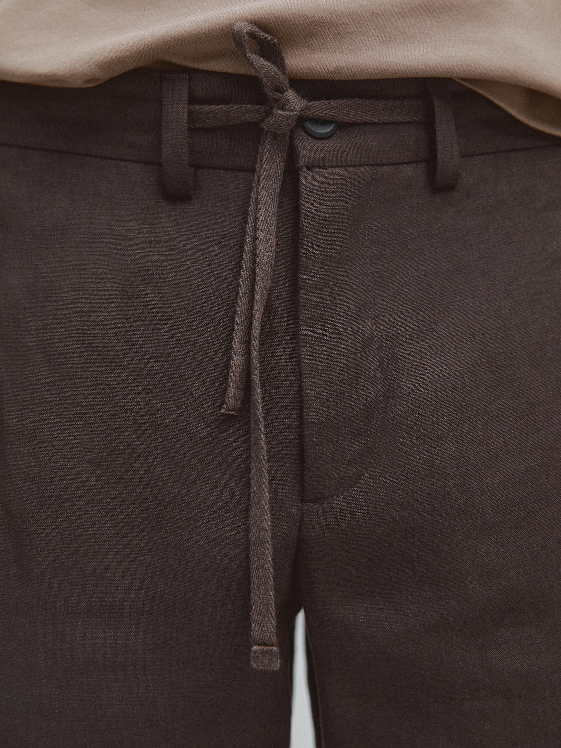 Pantalon total look en lin