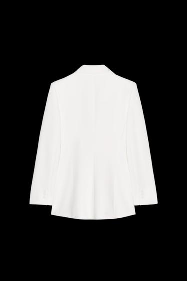 BLAZER CRUZADA HOMBRERAS - Blanco roto de Zara