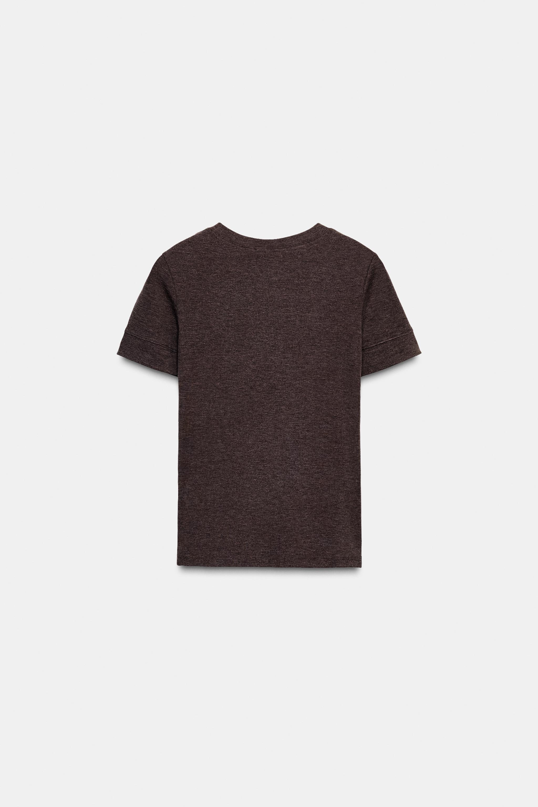 MİNİMAL KISA KOLLU T-SHIRT - Görsel 7