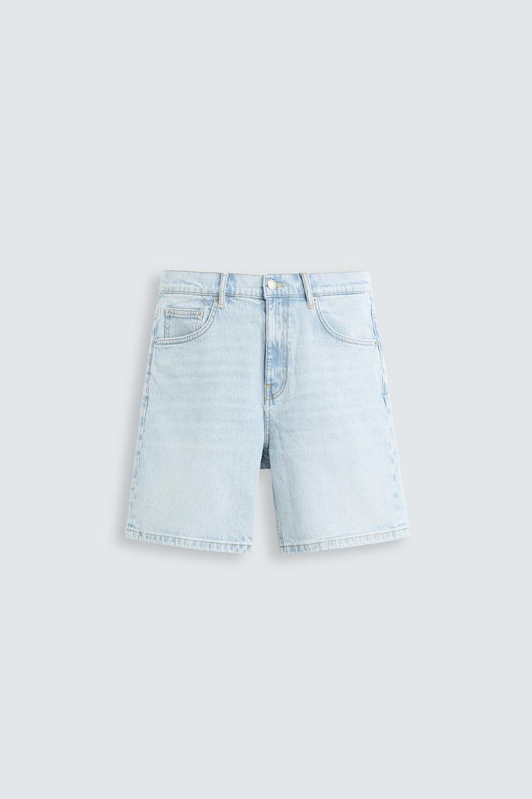ZARA REGULAR FIT DENIM BERMUDA SHORTS