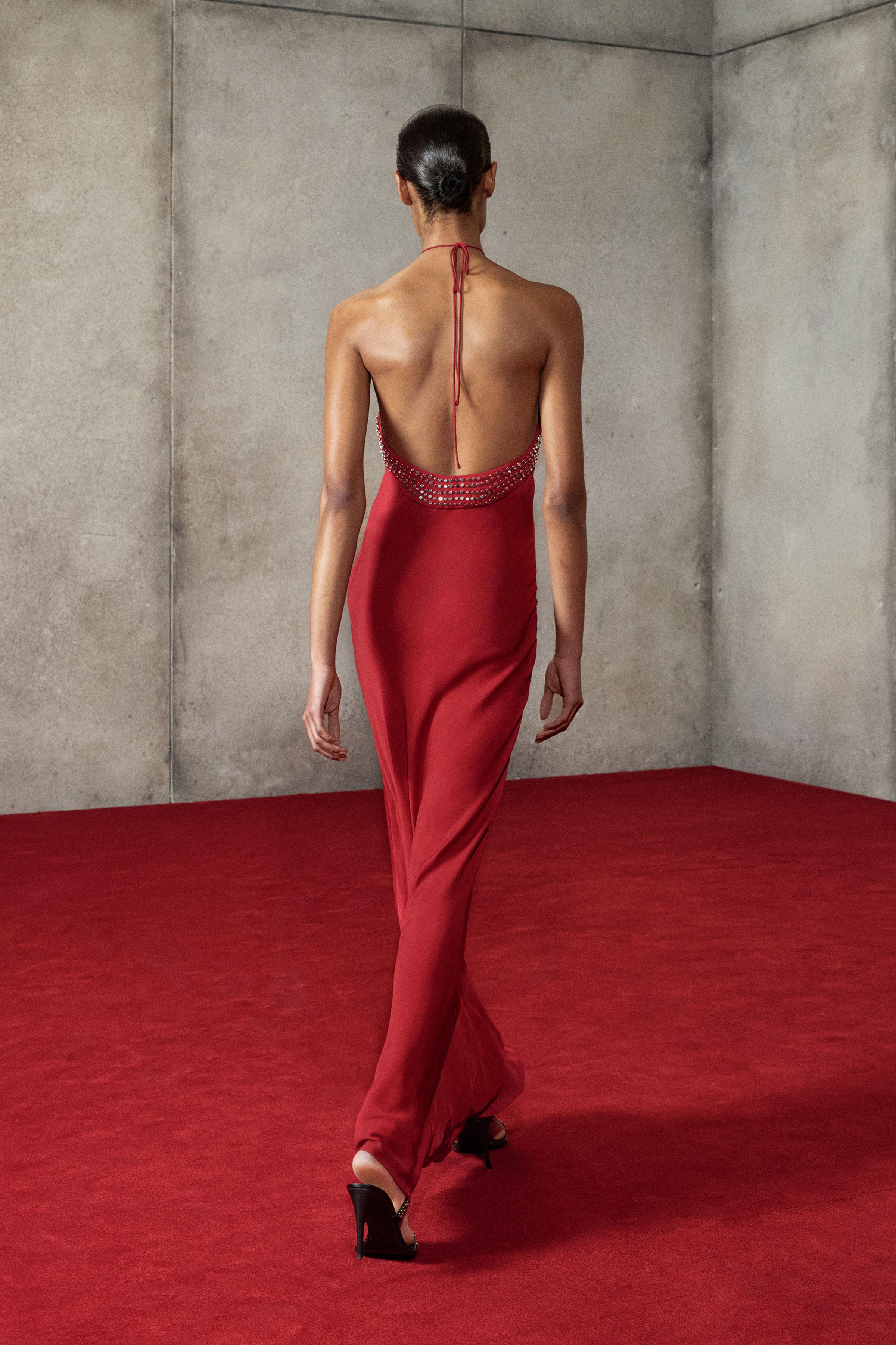 SATIN EFFECT DRESS WITH STUDS LUDOVIC DE SAINT SERNIN x ZARA