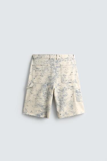 BERMUDA À POCHE DE CHARPENTIER AVEC IMPRIMÉ ABSTRAIT - Imprimée de Zara - Image 7